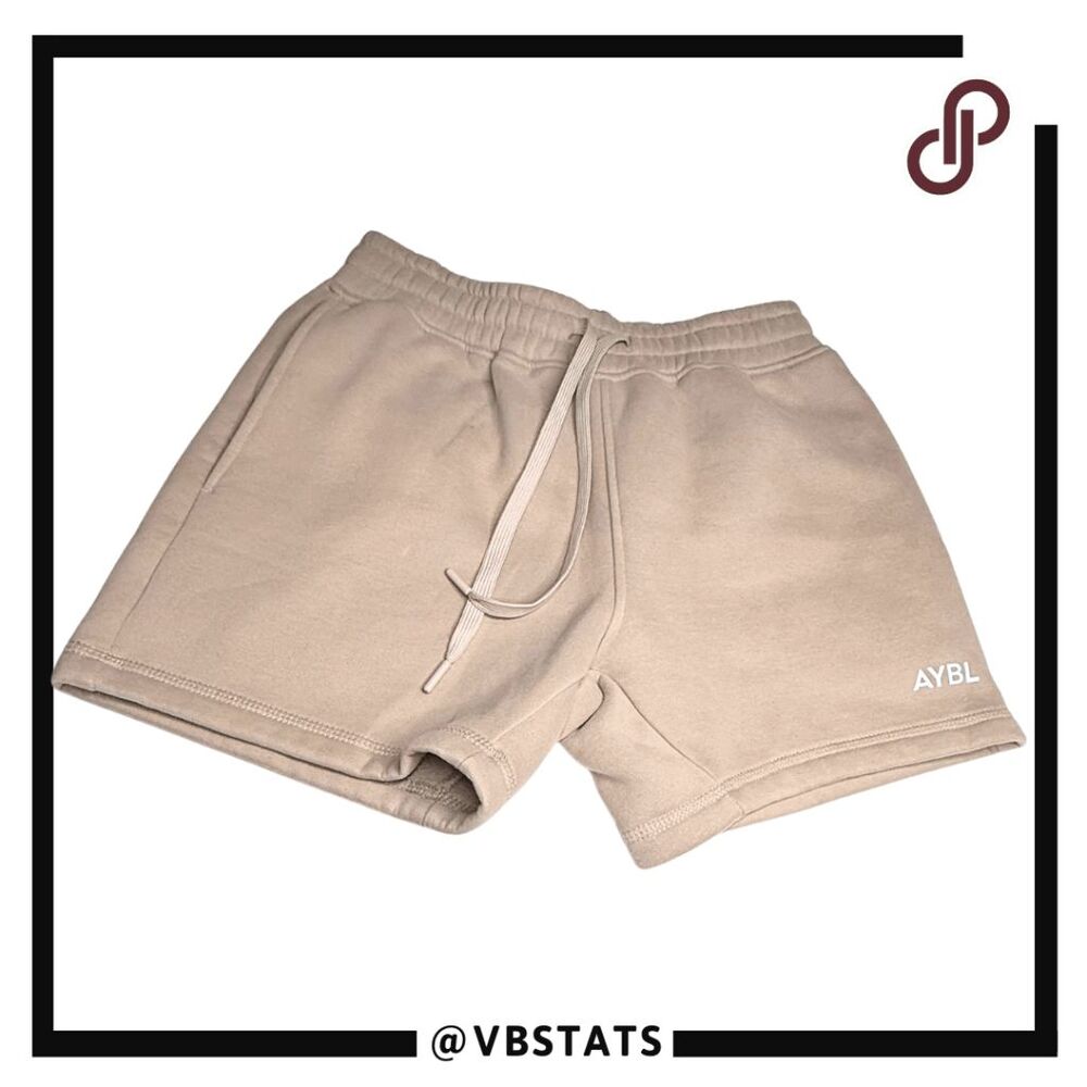 AYBL Men's Drawstring Fleece Pull-on Essential Lightweight‎ Sweatshorts Tan XS